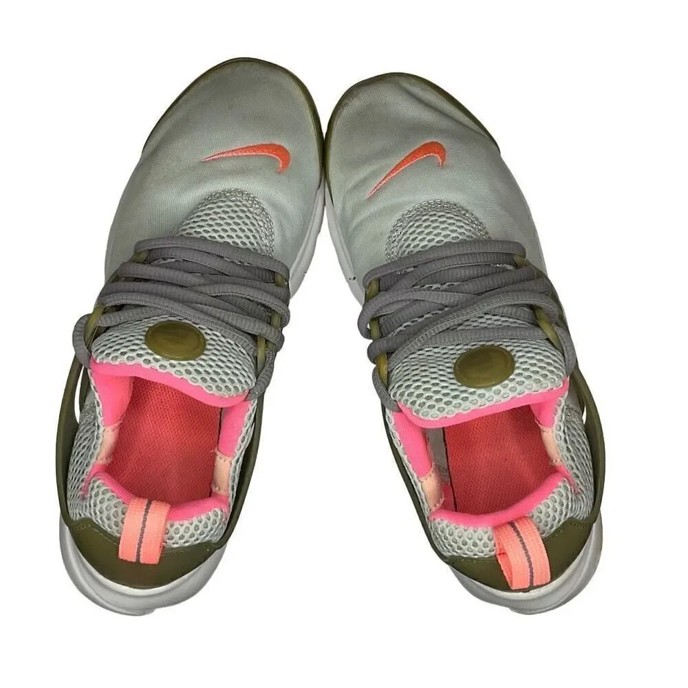 Nike Air Presto Girls Size 5Y Gray Running Athletic Shoes Sneakers 833878-002 Wo